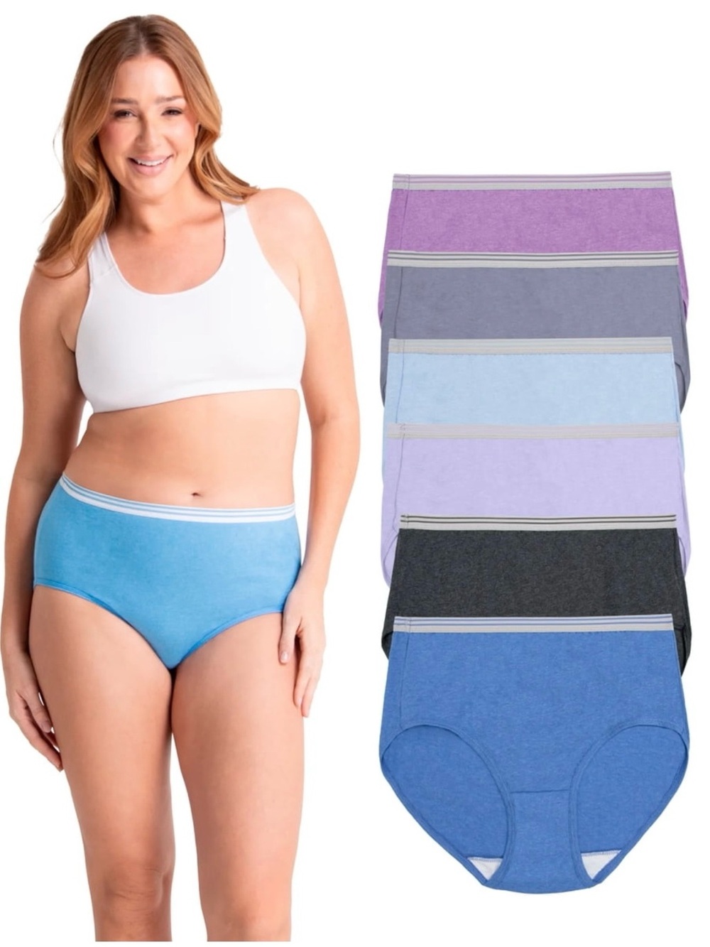 Fruit Of The Loom Women’s Cotton Brief Underwear 6 Pack